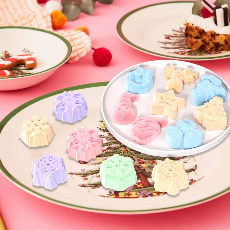 Mtruil 1 Pcs Snowflakes Shape Chocolate Molds Christmas Silicone Molds Thanksgiving Autumn Harvest Festival Chocolate Silicone Molds Various Snowflakes Shape Mold for Cake Toppers - Image 5